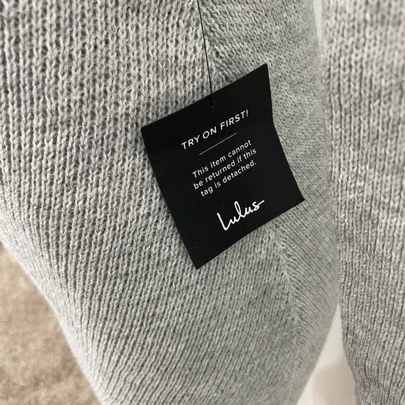 NWT Lulus Tea Reader Light Grey Sweater Dress Size XS - Picture 6 of 8